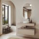 Conjunto mueble de baño MDF lacado con encimera de madera Bruntec Vilma Principal 0
