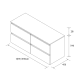 Mueble de baño para lavabo sobre encimera Salgar Bequia Croquis 13