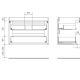 Mueble de baño para lavabo sobre encimera Salgar Bequia Croquis 11
