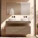 Mueble de baño con encimera de madera 10 cm de altura con cajonera Visobath Nomad monocolor Principal 2