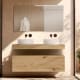 Mueble de baño con encimera de madera 10 cm de altura con cajonera Visobath Nomad monocolor Principal 0