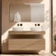 Mueble de baño con encimera de madera 10 cm de altura con cajonera Visobath Nomad monocolor Principal 3