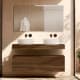Mueble de baño con encimera de madera 10 cm de altura con cajonera Visobath Nomad monocolor Principal 1