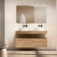 Mueble de baño con encimera de madera 10 cm de altura con cajonera Visobath Nomad monocolor Principal 0
