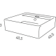 Lavabo sobre encimera fondo reducido 40.5 cm Visobath Concept Croquis 1