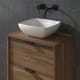 Conjunto mueble de baño fondo reducido 35.5 cm con lavabo sobre encimera Visobath Midi Detalle 1