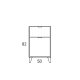 Conjunto mueble de baño fondo reducido 35.5 cm con lavabo sobre encimera Visobath Midi Croquis 15