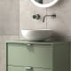 Conjunto mueble de baño fondo reducido 35.5 cm con lavabo sobre encimera Visobath Midi Detalle 2