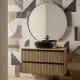 Conjunto mueble de baño con lavabo sobre encimera negro Sanchís Yuka Principal 0
