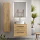Conjunto mueble de baño con lavabo sobre encimera Salgar Morai Ambiente 7