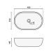 Lavabo sobre encimera Bruntec Castilla Croquis 3