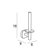Portarrollos de baño vertical Manillons Torrent Bassic Croquis 2