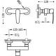 Grifo de ducha Tres Flat Croquis 2