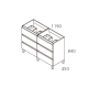 Mueble de baño Viso Bath Box Croquis 12