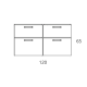 Conjunto de mueble de baño suspendido con lavabo Flat Viso Verso Croquis 12