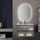 Conjunto mueble de baño frente cristal mate Sanchís Koba Ambiente 2
