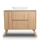 Mueble de baño madera maciza con encimera de solid surface Bruntec Alpes 13 Detalle 3