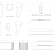 Set modular para ducha con guía de pared de Cosmic Alife Croquis 7
