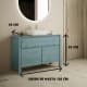 Mueble de baño con encimera de madera maciza Bruntec Laponia Croquis 5