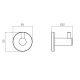 Percha de baño (2 unidades)  Medimex Essential Croquis 6