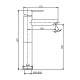Grifo de lavabo GME Iony Croquis 1