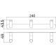 Percha de baño triple Medimex Pure Croquis 8