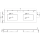 Lavabo encastrado Coycama Ambar Croquis 4
