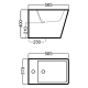 Pack inodoro + bidé Bruntec Square Croquis 7