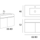 Conjunto mueble de baño Inve Río Croquis 2
