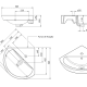 Lavabo suspendido Unisan Sanindusa Easy Croquis 2