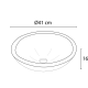 Lavabo de mármol natural Bruntec Wessel Croquis 2