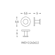 Percha de baño Cosmic Duo Round Croquis 7