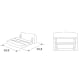 Asiento de ducha Lluvibath Lotus Croquis 1