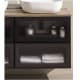 Conjunto mueble de baño frente cristal a rayas Sanchís Koba Detalle 1