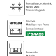 Conjunto mueble de baño frente cristal a rayas Sanchís Koba opción 5
