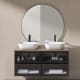 Conjunto mueble de baño frente cristal a rayas Sanchís Koba Principal 0