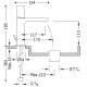 Grifo de lavabo Tres Loft Croquis 2