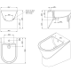 Pack inodoro + bide Unisan Sanindusa Urb.y Croquis 10