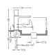 Grifo de lavabo Tres Loft Croquis 1