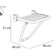 Asiento de ducha abatible PMR Bruntec 108 Croquis 3