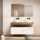 Conjunto mueble de baño con encimera de madera 10 cm de altura en color Roble Costa con cajonera Visobath Nomad Principal 0