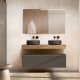 Mueble de baño con encimera de madera 10 cm de altura en color Roble Costa con cajonera Visobath Nomad Principal 1
