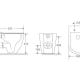 Pack inodoro + cisterna empotrada + pulsador Bruntec Roundy Croquis 7