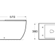 Pack inodoro + cisterna empotrada + pulsador  Bruntec Roundy Croquis 8
