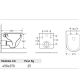 Pack inodoro + cisterna empotrada + pulsador  Bruntec Roundy Croquis 8