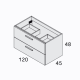 Conjunto mueble de baño Bruntec Gaia Croquis 3