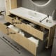 Conjunto de mueble de baño de madera maciza Bruntec Alpes Croquis 7
