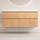 Conjunto de mueble de baño de madera maciza Bruntec Alpes Croquis 12