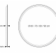 Espejo de baño con luz LED Bruntec Ring Croquis 4