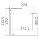 Grifo de lavabo Imex Fiyi Croquis 3